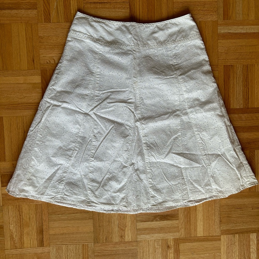 Elegant White A-Line Skirt